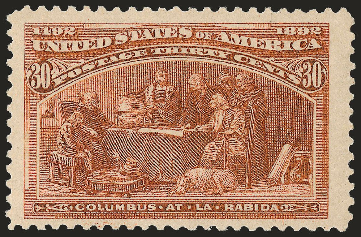 Cost of US Stamp Scott 239: 1893 30c Columbian Exposition. Robert Siegel Auction Galleries, Apr 2009, Sale 972, Lot 3233