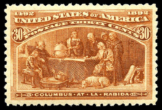US Stamps Value Scott Catalog 239: 30c 1893 Columbian Exposition. Matthew Bennett International, May 2014, Sale 350, Lot 356