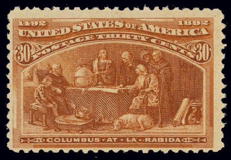 Cost of US Stamps Scott Cat. # 239: 30c 1893 Columbian Exposition. Daniel Kelleher Auctions, Feb 2013, Sale 634, Lot 166