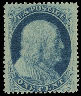Price of US Stamps Scott 24: 1c 1857 Franklin. Daniel Kelleher Auctions, Aug 2012, Sale 631, Lot 707