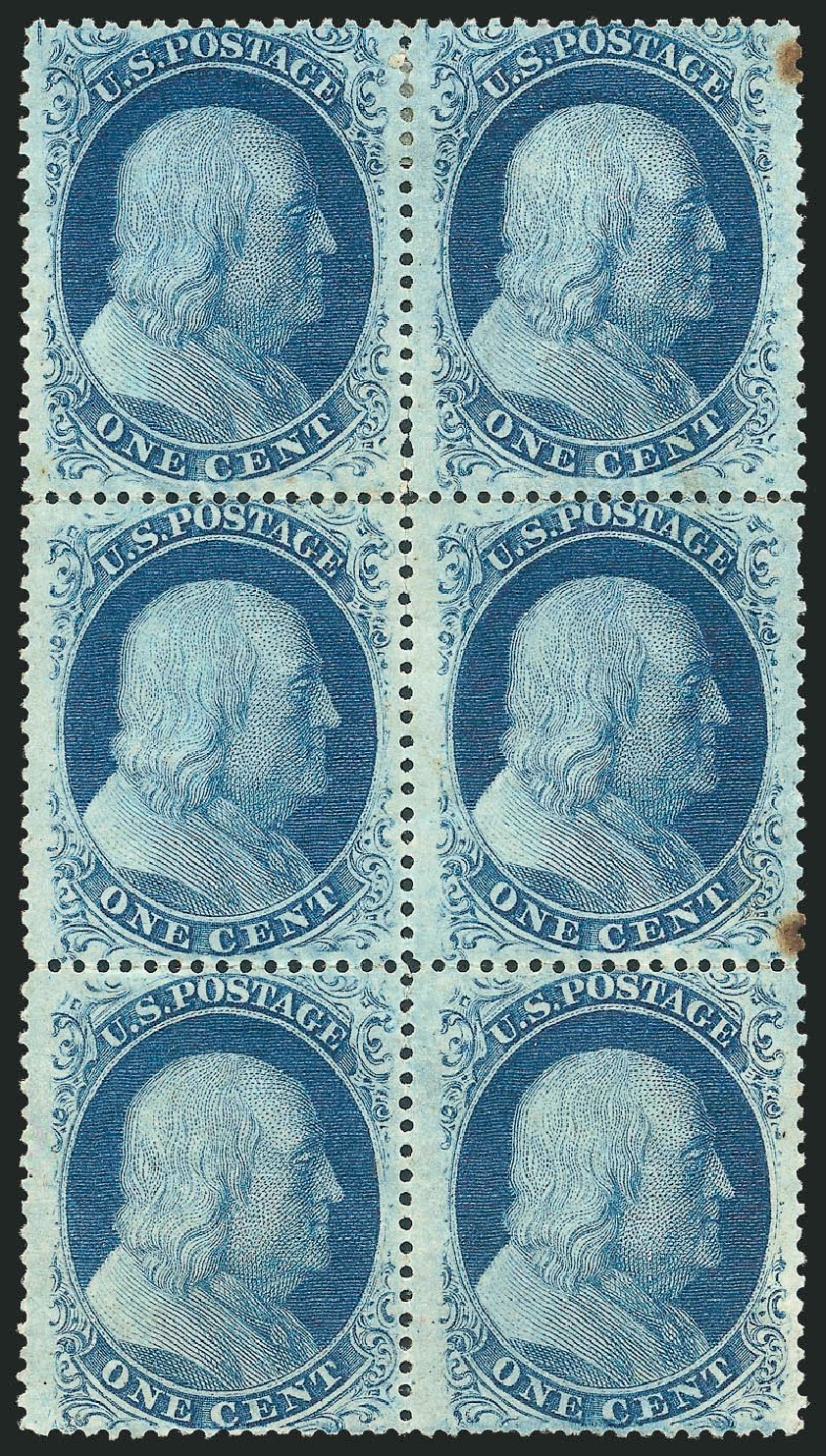 US Stamps Price Scott Catalog #24 - 1857 1c Franklin. Robert Siegel Auction Galleries, Mar 2011, Sale 1006, Lot 1237