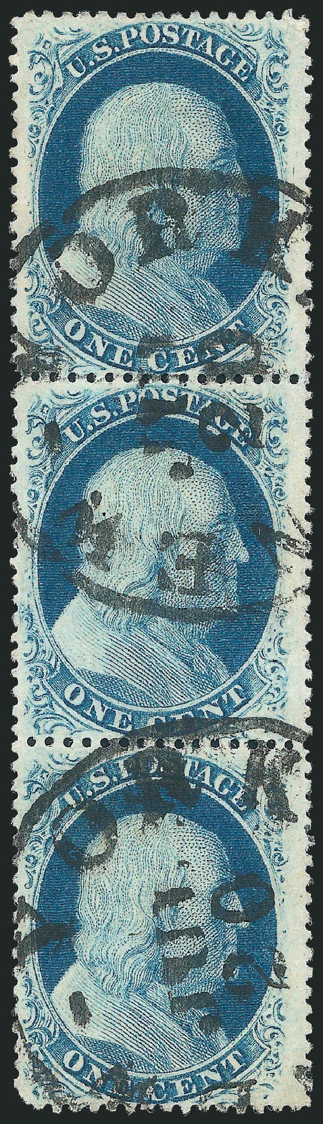 Value of US Stamps Scott Cat. 24 - 1857 1c Franklin. Robert Siegel Auction Galleries, Mar 2011, Sale 1006, Lot 1267