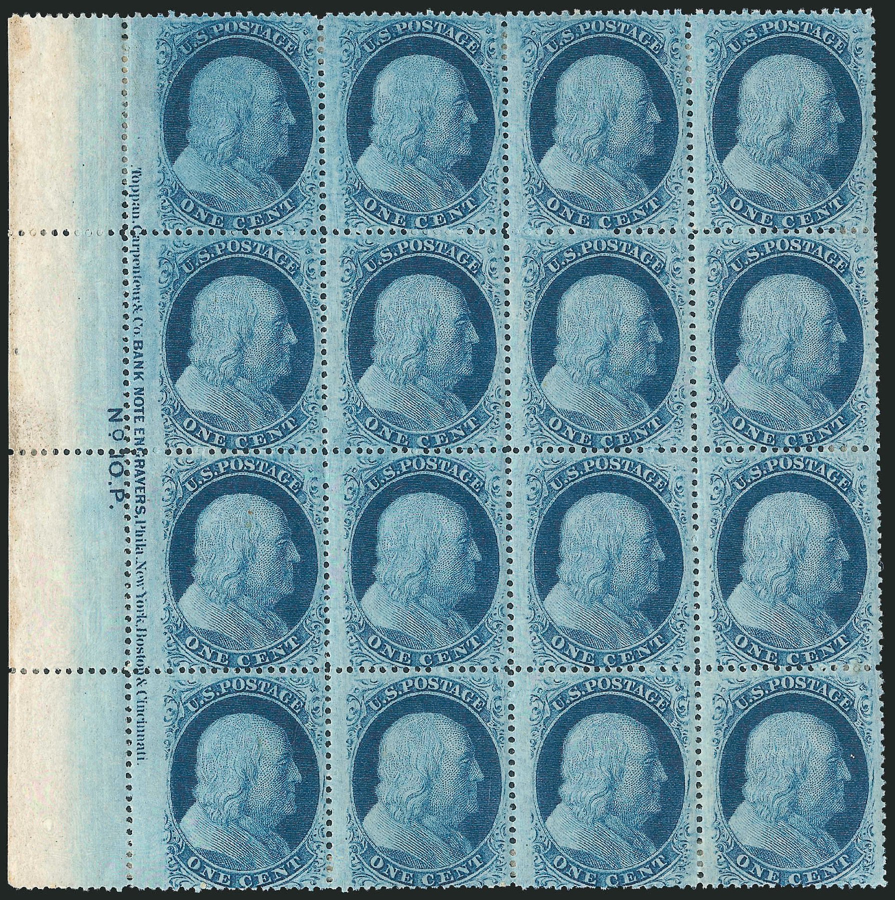 Price of US Stamp Scott Cat. # 24 - 1c 1857 Franklin. Robert Siegel Auction Galleries, Mar 2011, Sale 1006, Lot 1307