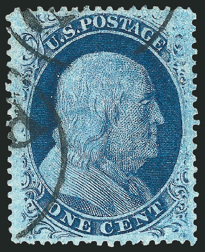 US Stamps Values Scott # 24: 1c 1857 Franklin. Robert Siegel Auction Galleries, Mar 2011, Sale 1006, Lot 1317