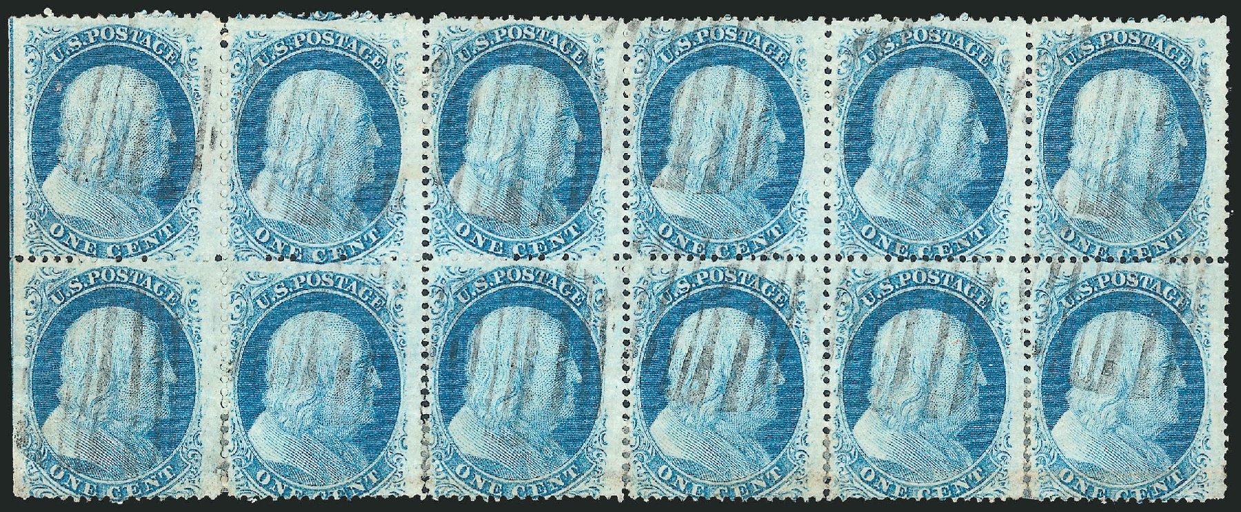 US Stamp Prices Scott Catalogue #24 - 1857 1c Franklin. Robert Siegel Auction Galleries, Dec 2012, Sale 1037, Lot 1467