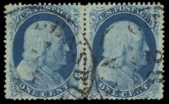 US Stamp Price Scott Catalog #24: 1c 1857 Franklin. Daniel Kelleher Auctions, Apr 2012, Sale 629, Lot 168