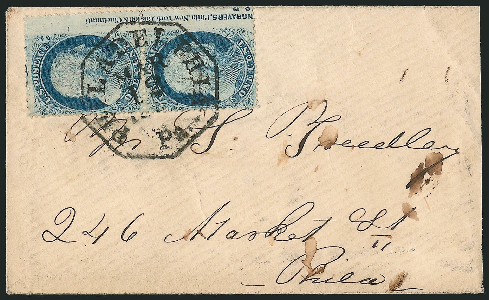 Prices of US Stamps Scott 24: 1857 1c Franklin. Robert Siegel Auction Galleries, Dec 2010, Sale 1002, Lot 3748