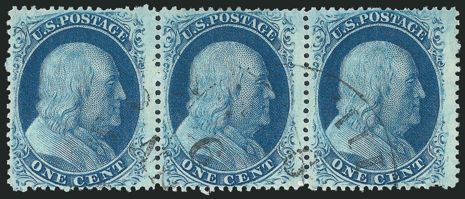 Values of US Stamps Scott Catalog 24 - 1c 1857 Franklin. Robert Siegel Auction Galleries, Mar 2011, Sale 1006, Lot 1268