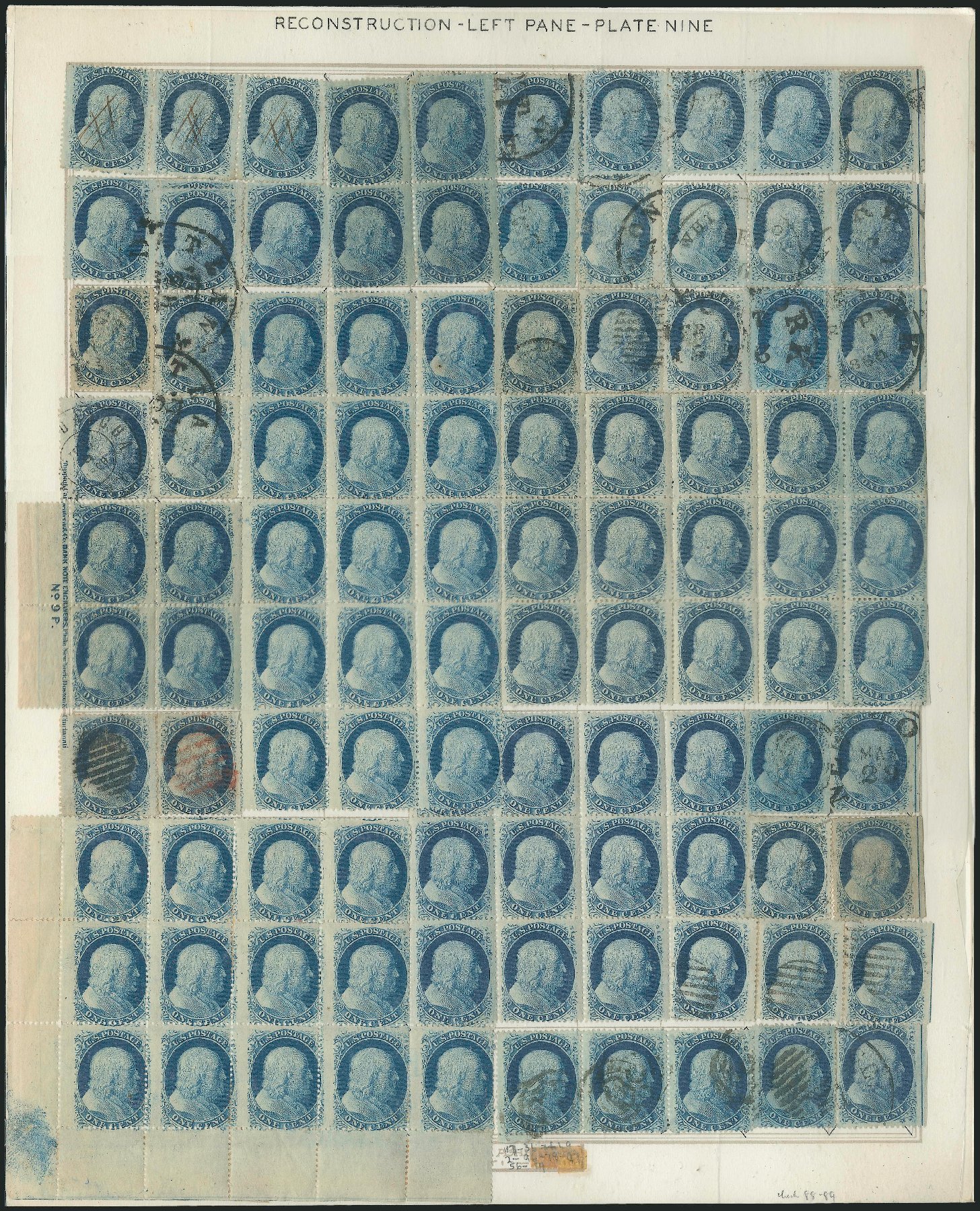 US Stamp Prices Scott Cat. # 24 - 1c 1857 Franklin. Robert Siegel Auction Galleries, Mar 2011, Sale 1006, Lot 1278