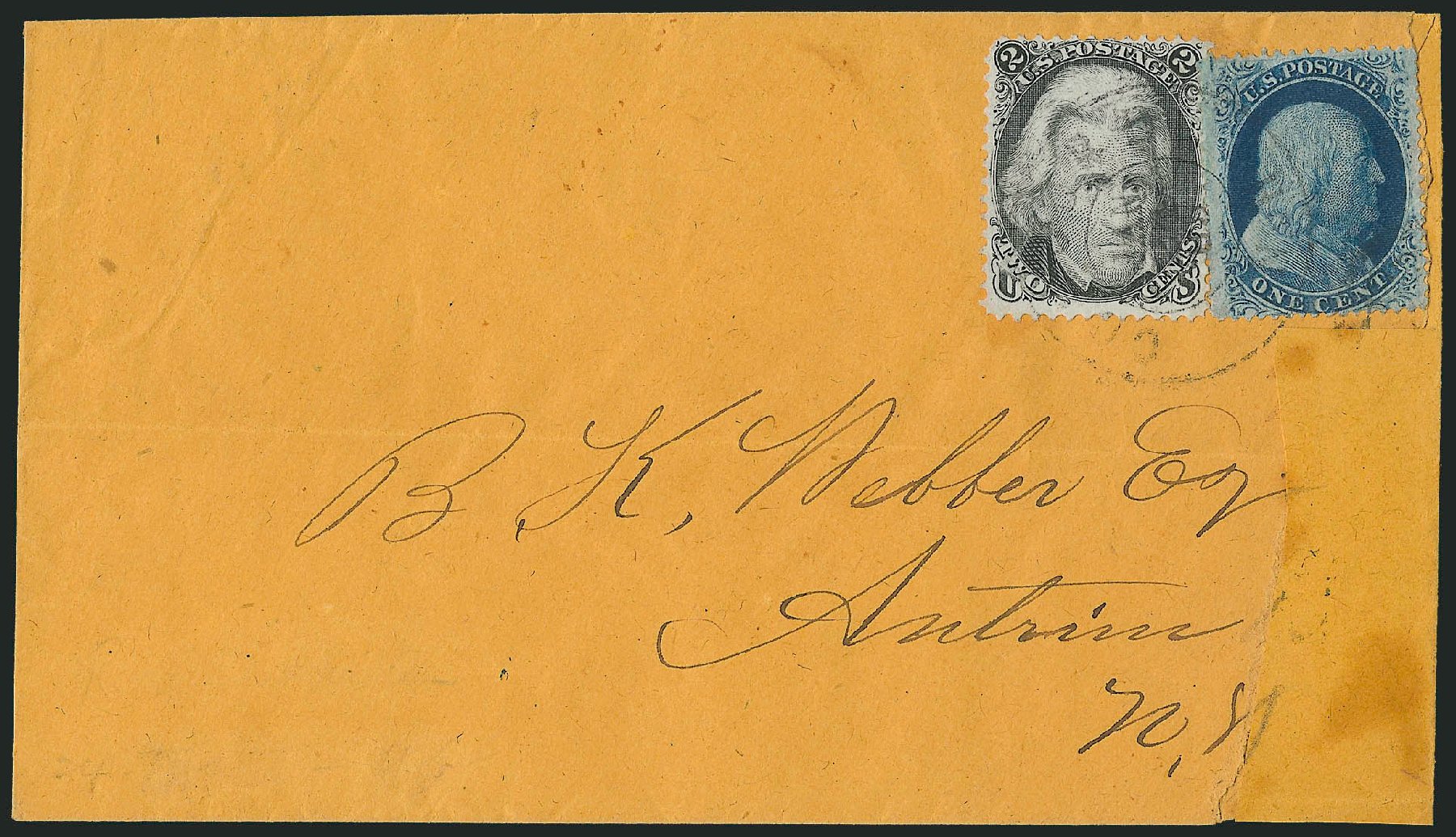 US Stamp Value Scott Catalog #24: 1c 1857 Franklin. Robert Siegel Auction Galleries, Mar 2011, Sale 1006, Lot 1408