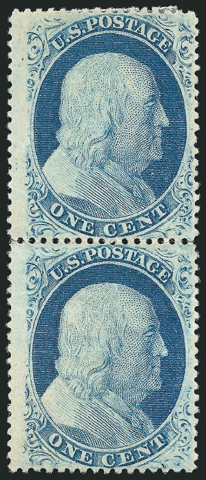 Value of US Stamp Scott Catalog 24 - 1c 1857 Franklin. Robert Siegel Auction Galleries, Mar 2011, Sale 1006, Lot 1239