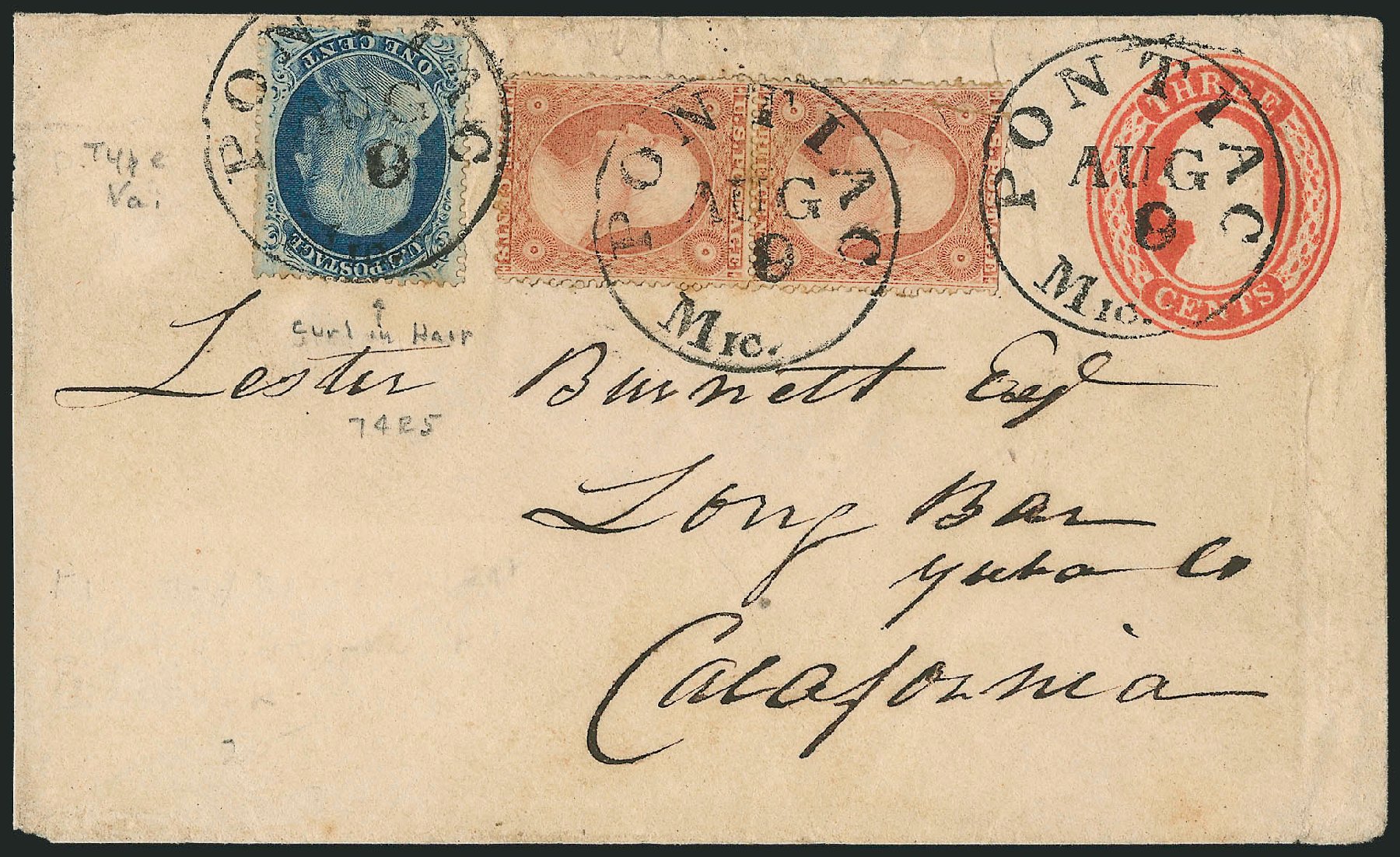 US Stamps Value Scott Cat. # 24: 1857 1c Franklin. Robert Siegel Auction Galleries, Mar 2011, Sale 1006, Lot 1259
