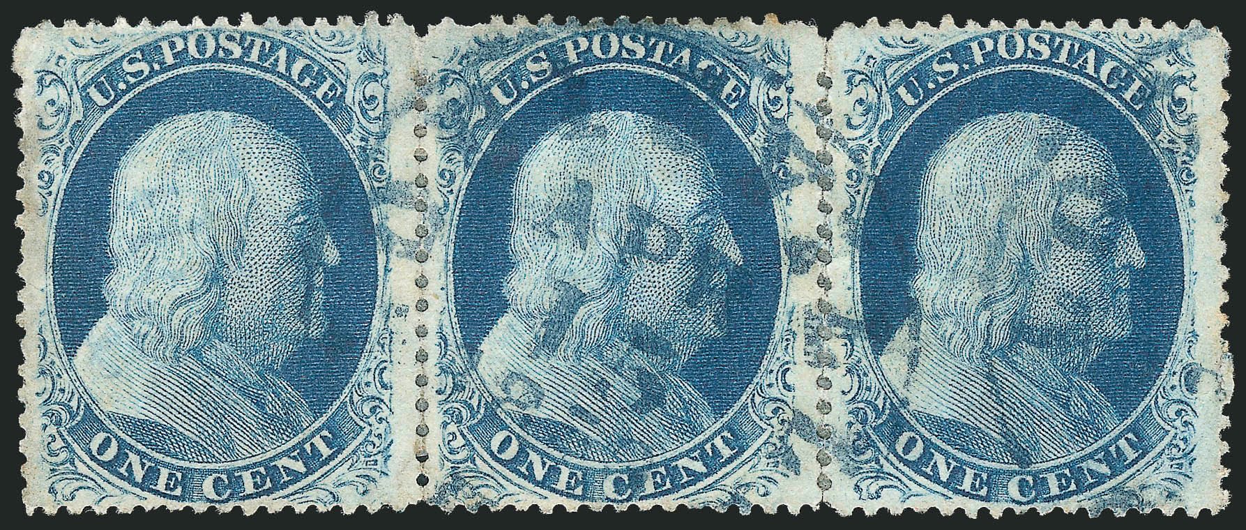 US Stamps Prices Scott Cat. #24 - 1857 1c Franklin. Robert Siegel Auction Galleries, Mar 2011, Sale 1006, Lot 1269