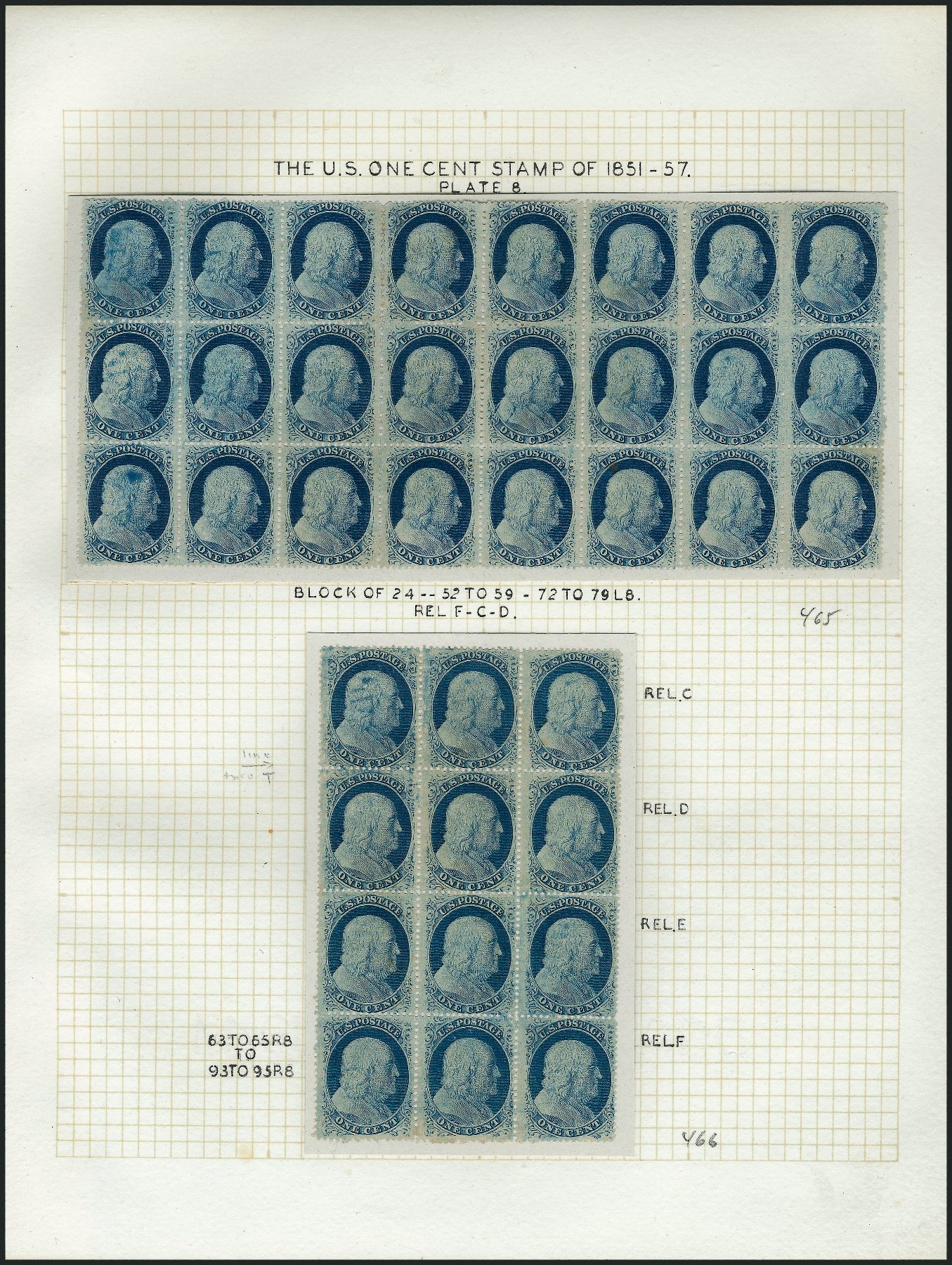 US Stamp Price Scott Catalogue #24 - 1857 1c Franklin. Robert Siegel Auction Galleries, Mar 2011, Sale 1006, Lot 1309