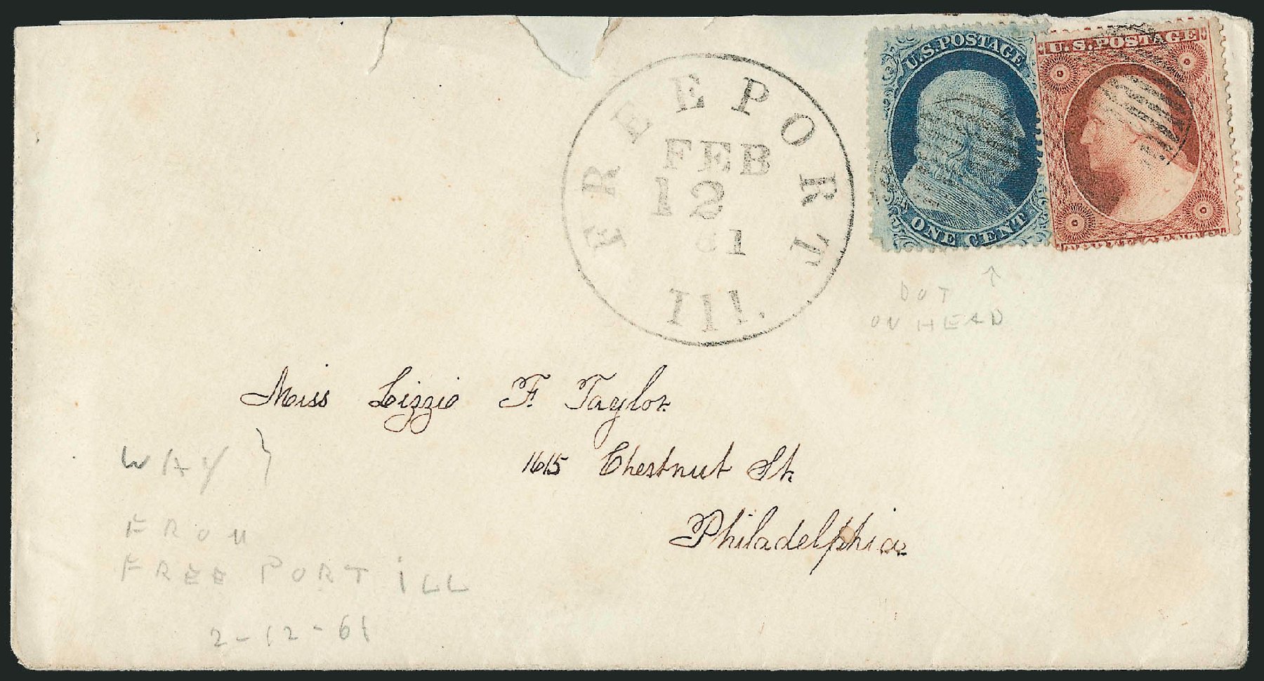 Cost of US Stamp Scott # 24 - 1857 1c Franklin. Robert Siegel Auction Galleries, Mar 2011, Sale 1006, Lot 1349