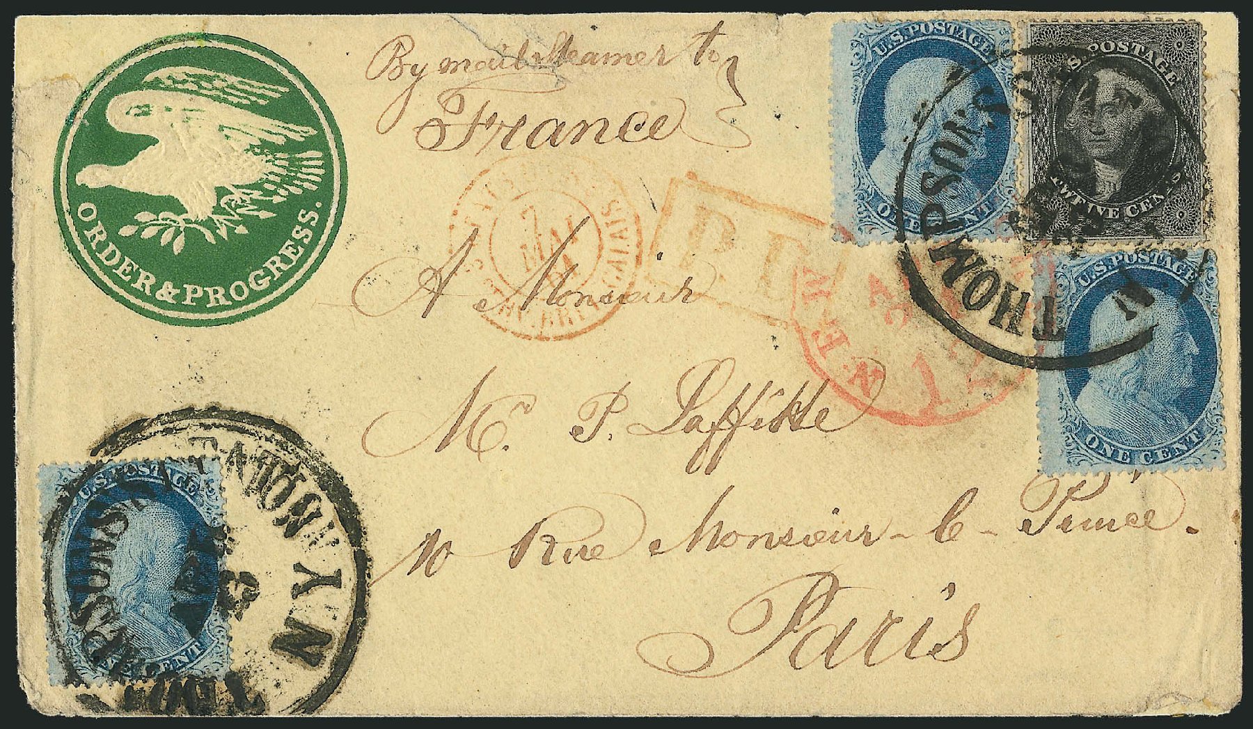 Prices of US Stamps Scott Catalogue # 24 - 1857 1c Franklin. Robert Siegel Auction Galleries, Mar 2011, Sale 1006, Lot 1379