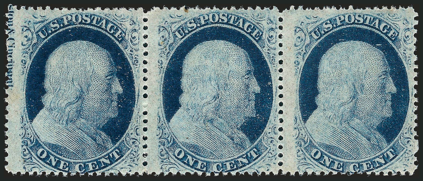 Price of US Stamp Scott Catalog 24: 1857 1c Franklin. Robert Siegel Auction Galleries, Dec 2009, Sale 982, Lot 5109