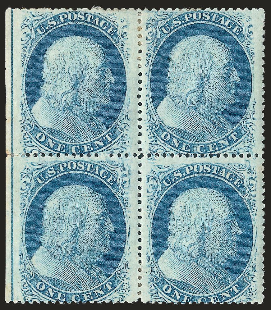 Prices of US Stamp Scott Catalog 24 - 1857 1c Franklin. Robert Siegel Auction Galleries, Apr 2010, Sale 984, Lot 129