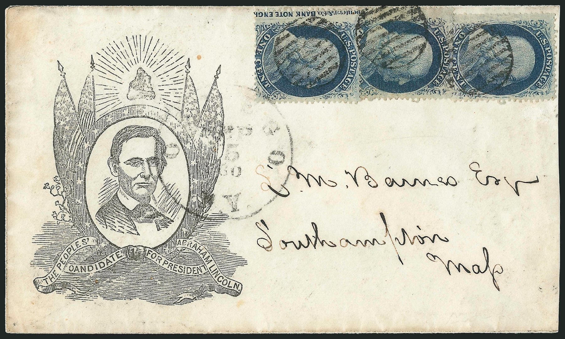 US Stamps Prices Scott 24: 1c 1857 Franklin. Robert Siegel Auction Galleries, Dec 2010, Sale 1002, Lot 3750