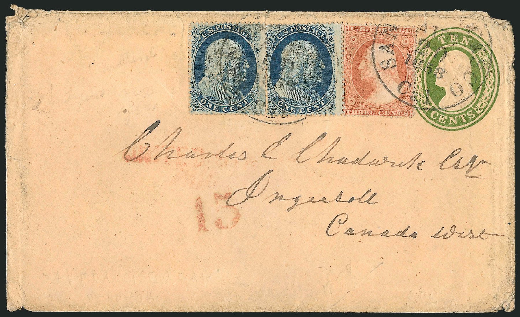 Prices of US Stamps Scott 24: 1c 1857 Franklin. Robert Siegel Auction Galleries, Mar 2011, Sale 1006, Lot 1260