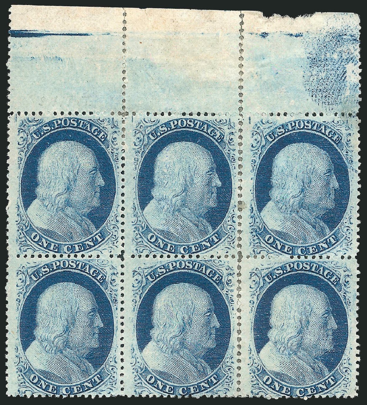 US Stamp Value Scott # 24: 1c 1857 Franklin. Robert Siegel Auction Galleries, Mar 2011, Sale 1006, Lot 1310