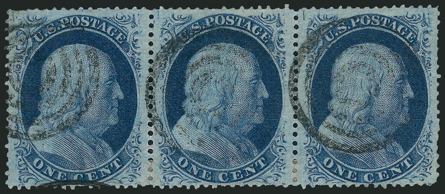 Values of US Stamps Scott Catalog 24 - 1857 1c Franklin. Robert Siegel Auction Galleries, Mar 2011, Sale 1006, Lot 1320