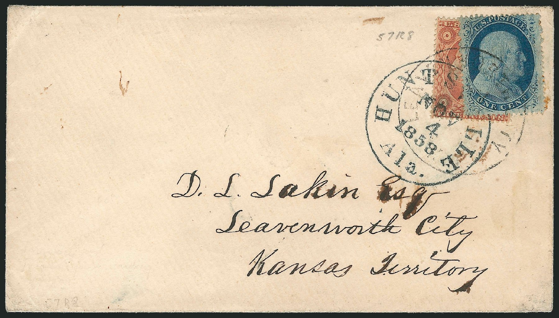 Value of US Stamp Scott Catalog #24 - 1c 1857 Franklin. Robert Siegel Auction Galleries, Mar 2011, Sale 1006, Lot 1340