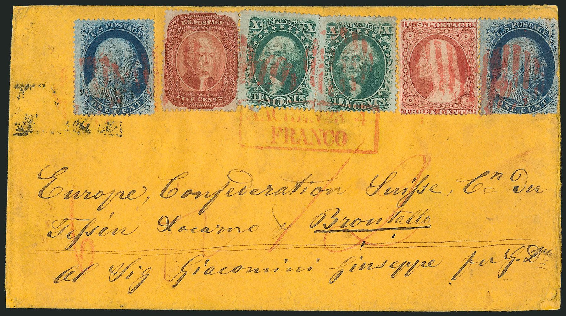 Cost of US Stamps Scott #24: 1c 1857 Franklin. Robert Siegel Auction Galleries, Mar 2011, Sale 1006, Lot 1390
