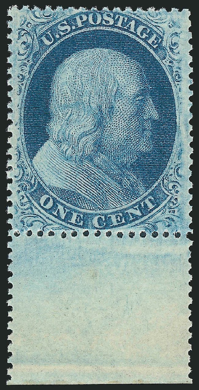 Price of US Stamp Scott Catalogue # 24: 1857 1c Franklin. Robert Siegel Auction Galleries, Oct 2011, Sale 1014, Lot 1090