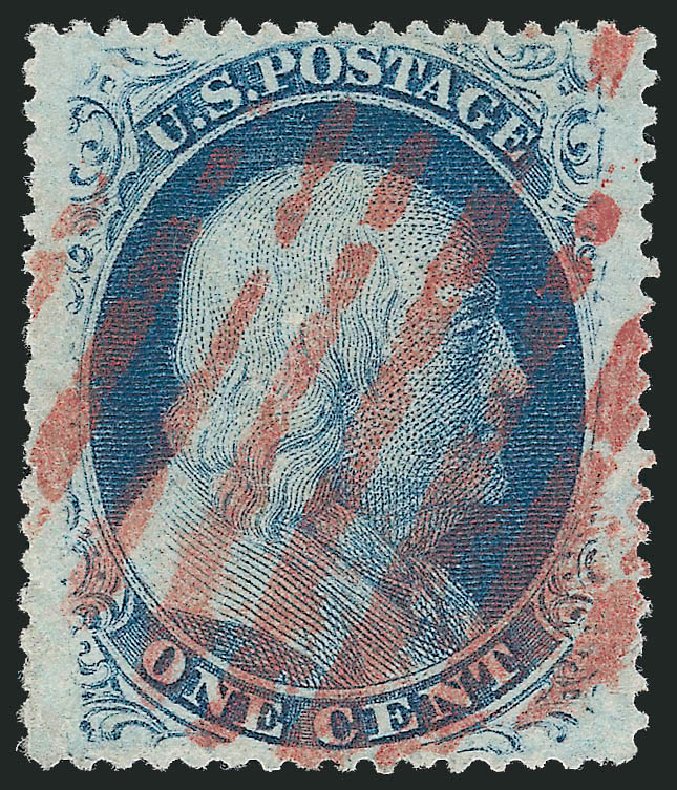 Values of US Stamp Scott 24 - 1857 1c Franklin. Robert Siegel Auction Galleries, Jun 2012, Sale 1024, Lot 60