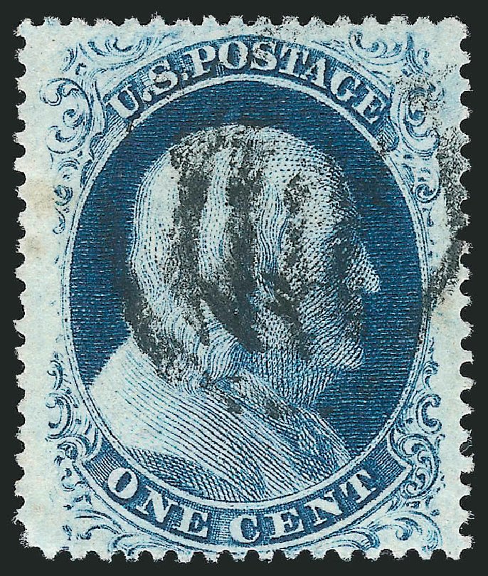 US Stamps Prices Scott #24: 1857 1c Franklin. Robert Siegel Auction Galleries, Dec 2012, Sale 1037, Lot 1470
