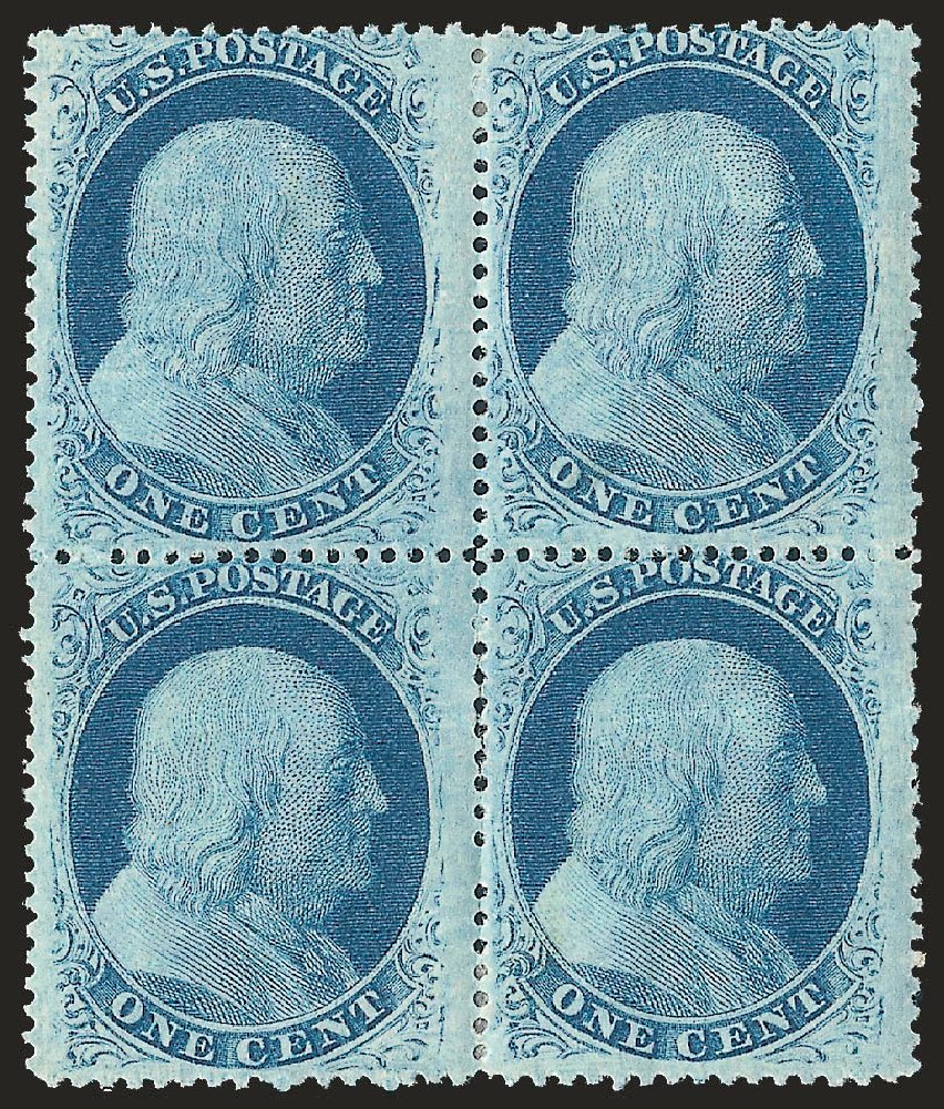 Cost of US Stamps Scott Catalog #24: 1857 1c Franklin. Robert Siegel Auction Galleries, Apr 2010, Sale 984, Lot 130