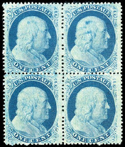 Price of US Stamp Scott #24 - 1c 1857 Franklin. Matthew Bennett International, Dec 2008, Sale 330, Lot 1451