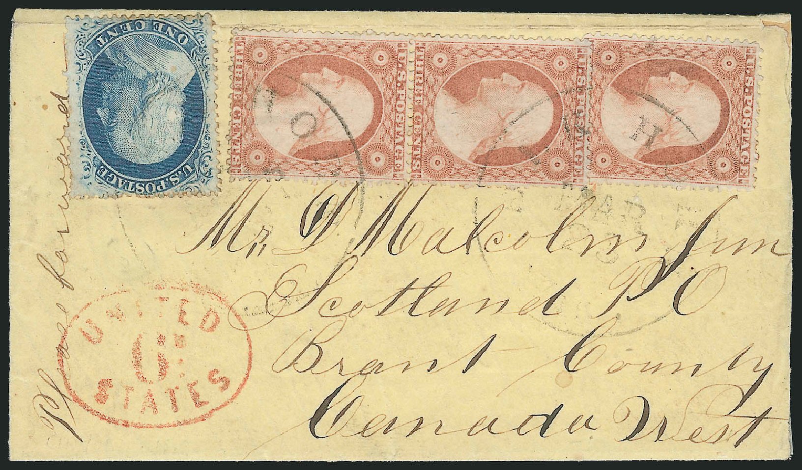 US Stamp Values Scott Catalogue 24: 1c 1857 Franklin. Robert Siegel Auction Galleries, Mar 2011, Sale 1006, Lot 1261