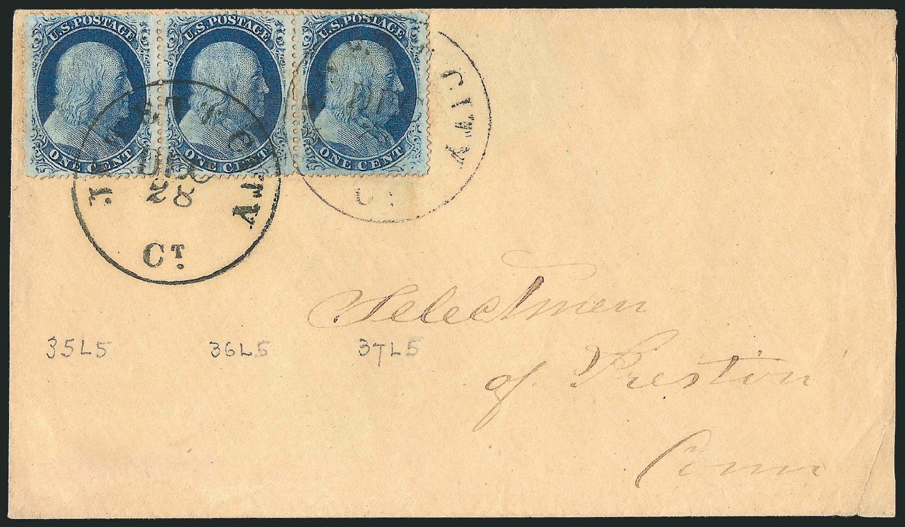 Value of US Stamps Scott Catalog # 24: 1857 1c Franklin. Robert Siegel Auction Galleries, Mar 2011, Sale 1006, Lot 1271