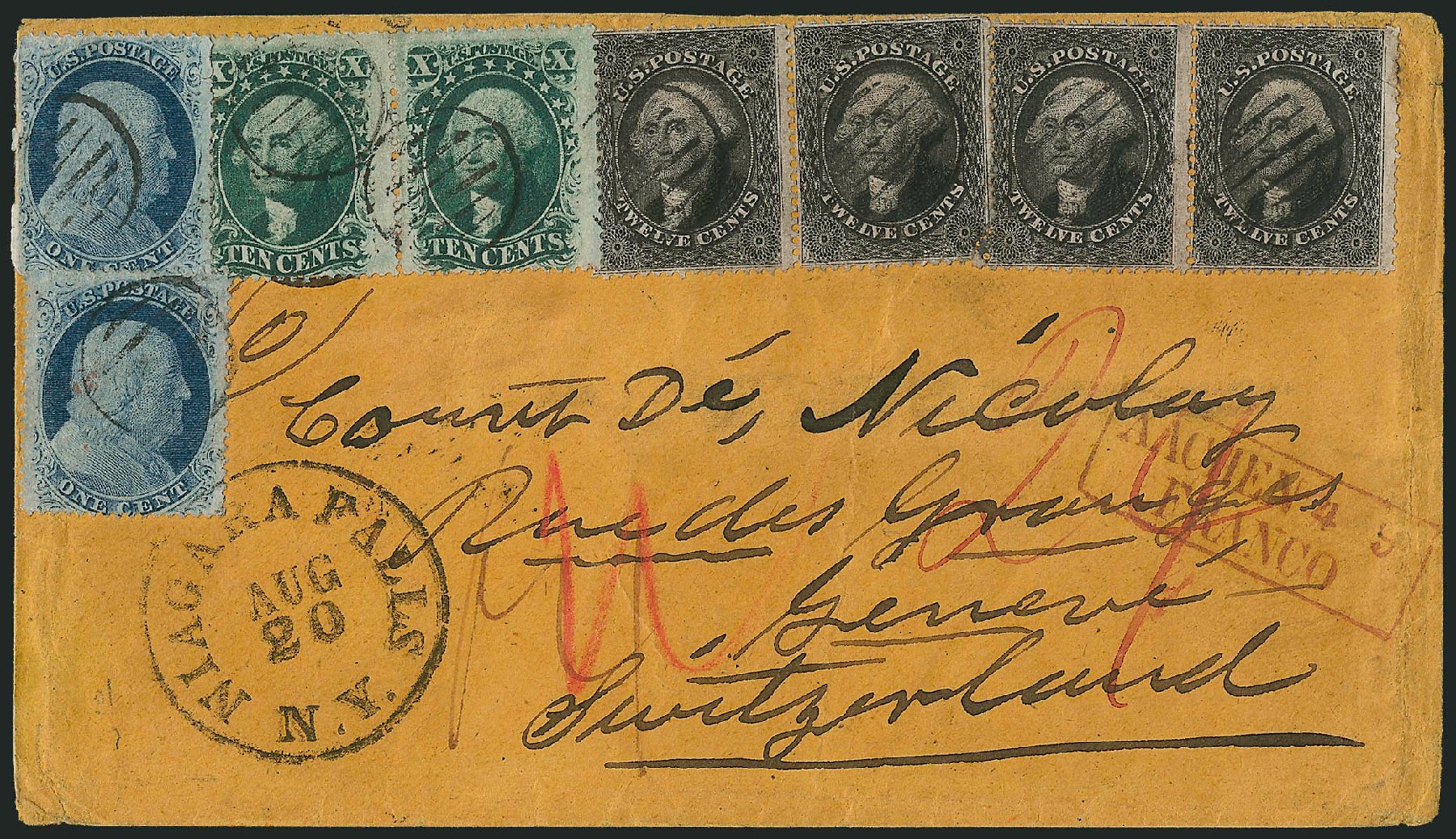 Prices of US Stamps Scott Cat. 24 - 1c 1857 Franklin. Robert Siegel Auction Galleries, Mar 2011, Sale 1006, Lot 1391