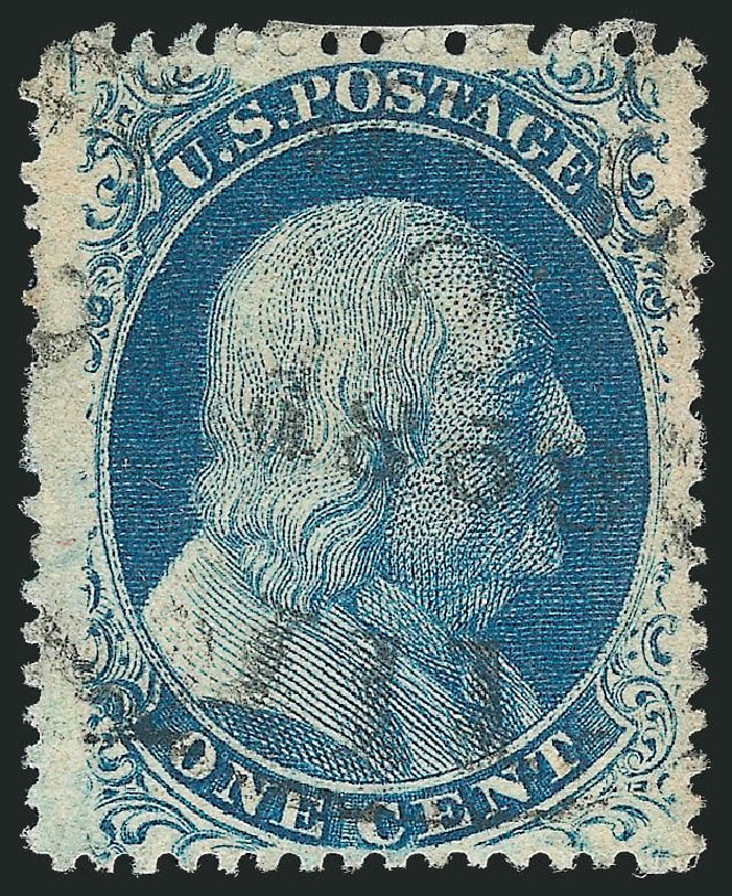 US Stamp Price Scott # 24 - 1c 1857 Franklin. Robert Siegel Auction Galleries, Jun 2012, Sale 1026, Lot 1171