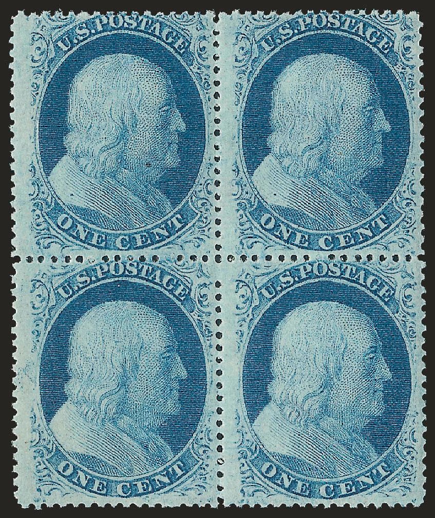 Value of US Stamp Scott Cat. 24: 1c 1857 Franklin. Robert Siegel Auction Galleries, Jun 2010, Sale 992, Lot 2081