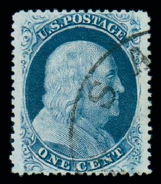 Costs of US Stamps Scott # 24: 1c 1857 Franklin. Matthew Bennett International, Dec 2007, Sale 323, Lot 114