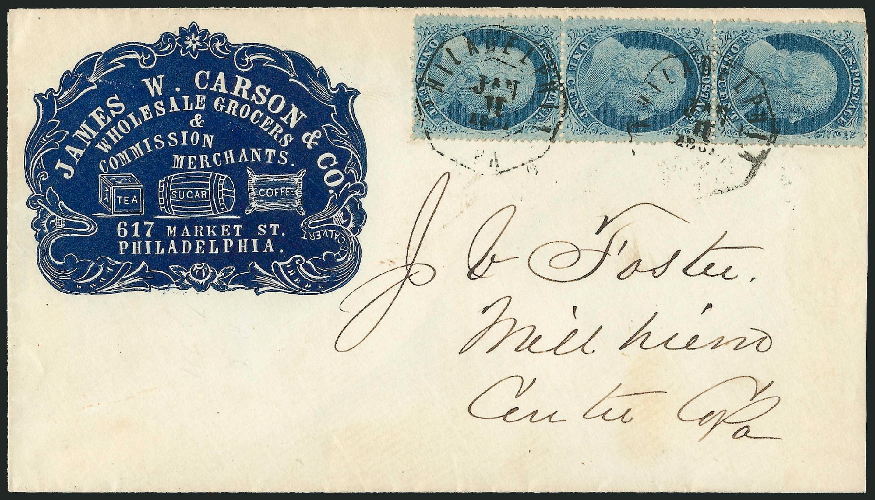 US Stamps Price Scott #24 - 1857 1c Franklin. Robert Siegel Auction Galleries, Dec 2010, Sale 1002, Lot 3754