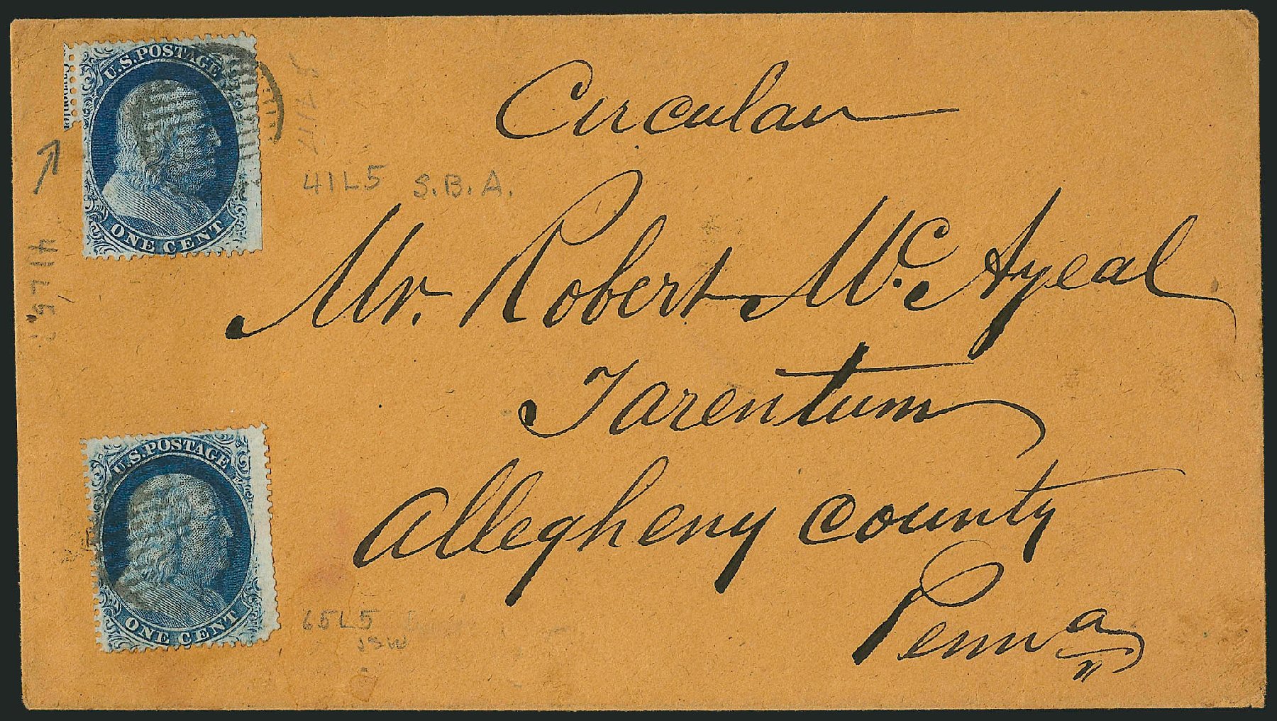 Costs of US Stamp Scott Catalogue #24: 1c 1857 Franklin. Robert Siegel Auction Galleries, Mar 2011, Sale 1006, Lot 1214