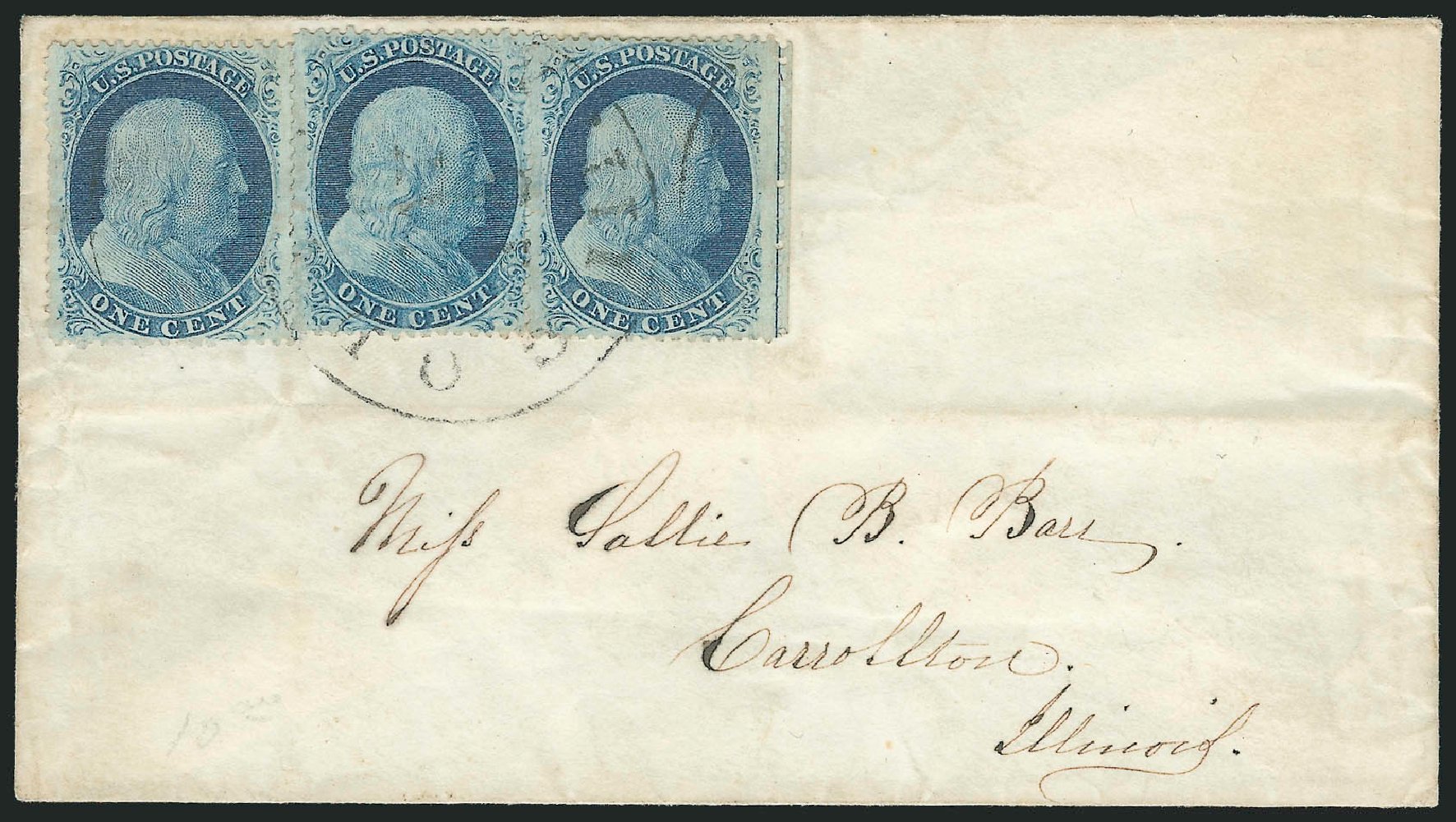 US Stamps Value Scott 24: 1857 1c Franklin. Robert Siegel Auction Galleries, Mar 2011, Sale 1006, Lot 1224