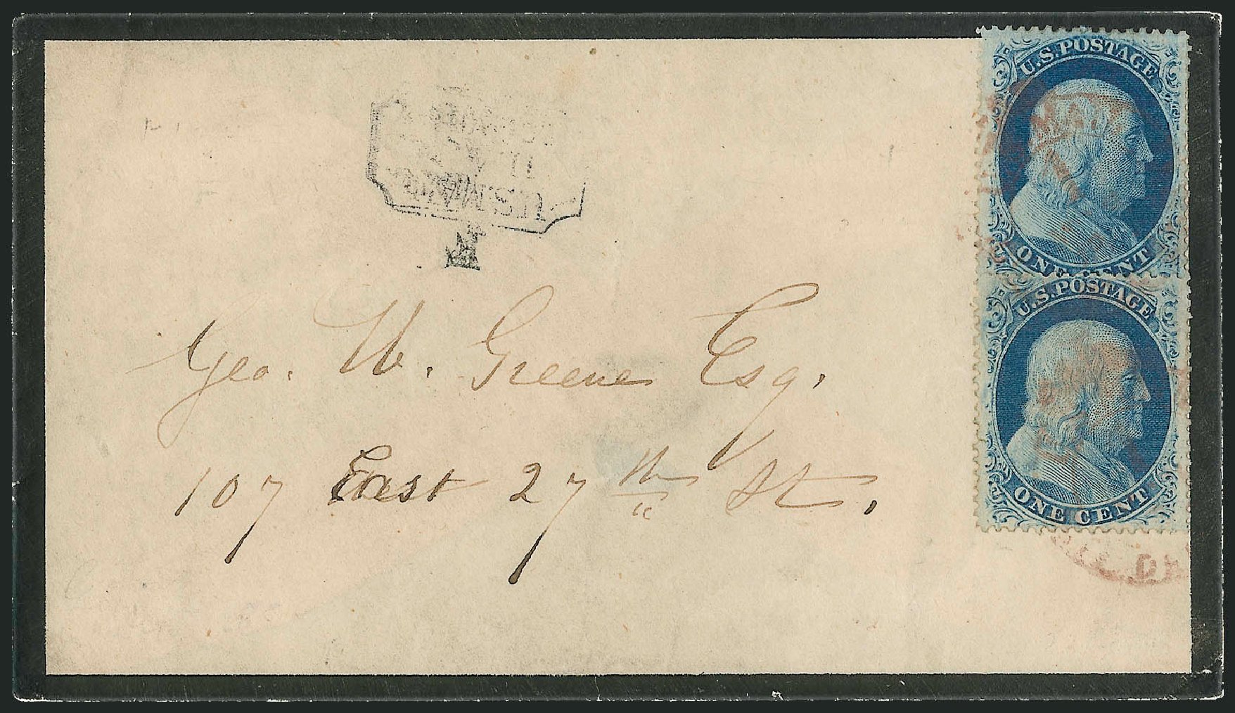 Cost of US Stamps Scott Cat. 24: 1c 1857 Franklin. Robert Siegel Auction Galleries, Mar 2011, Sale 1006, Lot 1234