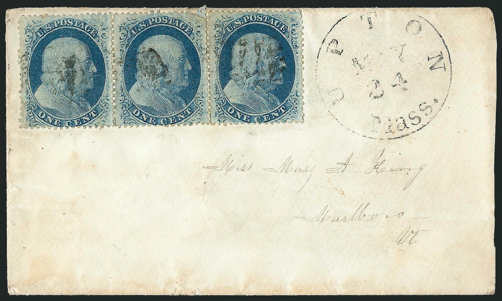 Prices of US Stamp Scott Catalogue #24: 1857 1c Franklin. Robert Siegel Auction Galleries, Mar 2011, Sale 1006, Lot 1264
