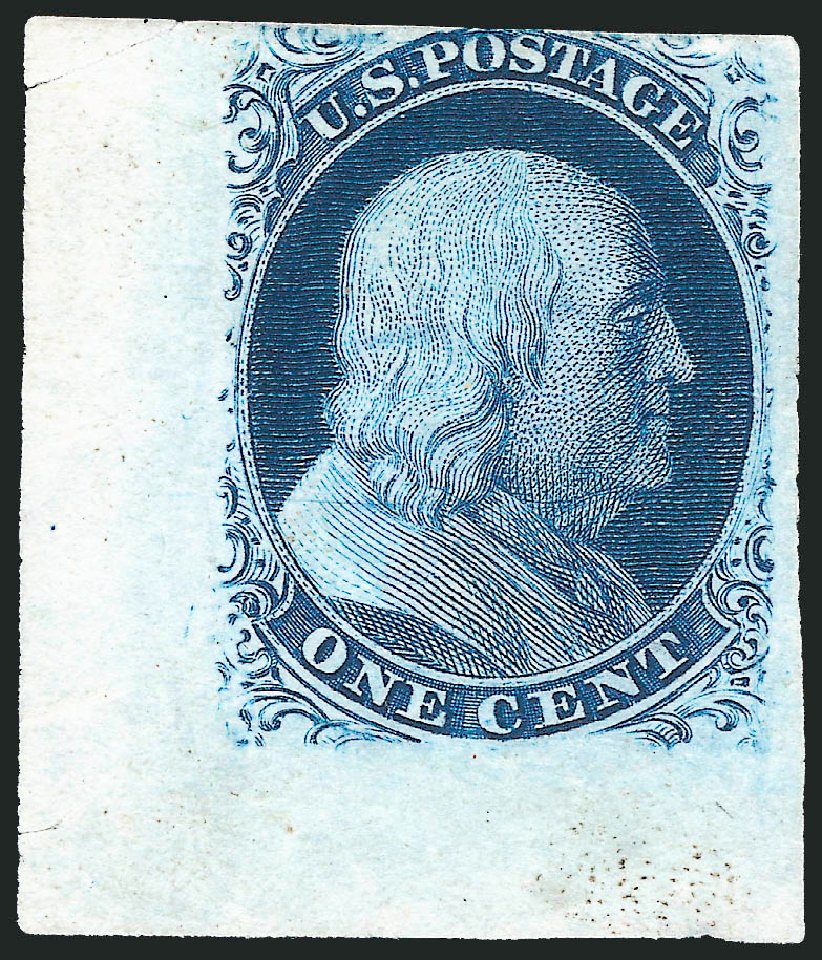 Values of US Stamps Scott Catalogue #24 - 1857 1c Franklin. Robert Siegel Auction Galleries, Mar 2011, Sale 1006, Lot 1274