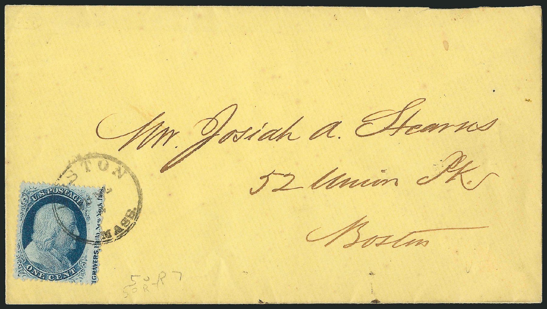 Prices of US Stamps Scott Cat. # 24: 1857 1c Franklin. Robert Siegel Auction Galleries, Mar 2011, Sale 1006, Lot 1284