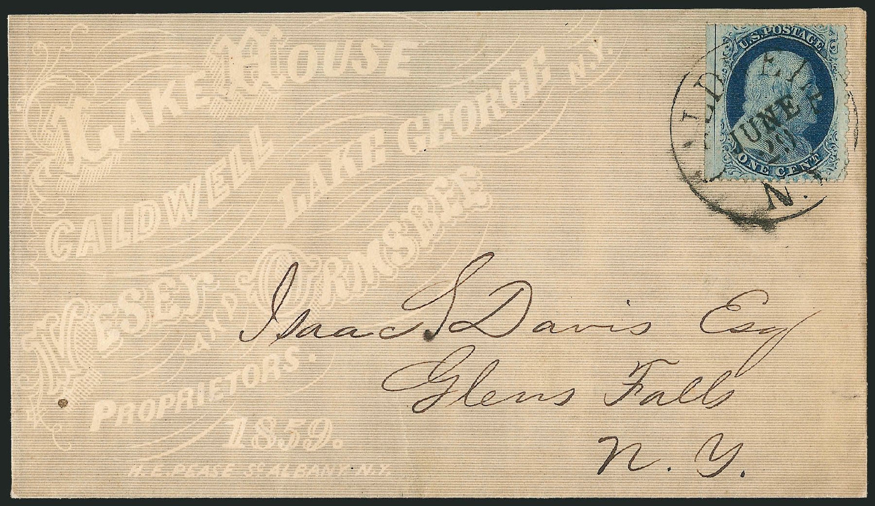 Value of US Stamps Scott Catalogue 24 - 1c 1857 Franklin. Robert Siegel Auction Galleries, Mar 2011, Sale 1006, Lot 1294