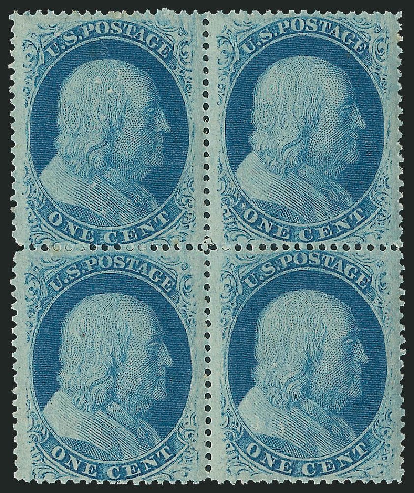 Value of US Stamps Scott 24 - 1857 1c Franklin. Robert Siegel Auction Galleries, Dec 2011, Sale 1017, Lot 124