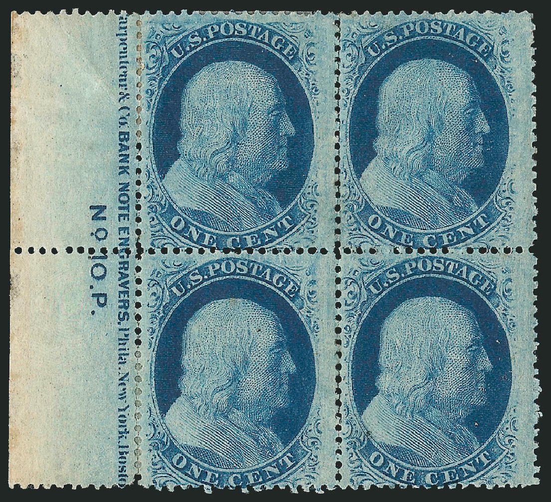 US Stamps Value Scott Cat. # 24: 1c 1857 Franklin. Robert Siegel Auction Galleries, Nov 2014, Sale 1084, Lot 3114