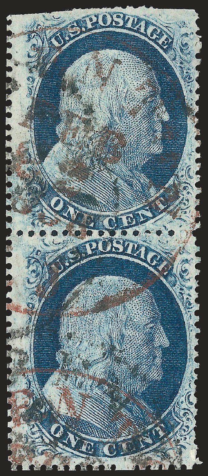 Costs of US Stamp Scott Catalog # 24: 1857 1c Franklin. Robert Siegel Auction Galleries, Apr 2010, Sale 984, Lot 134